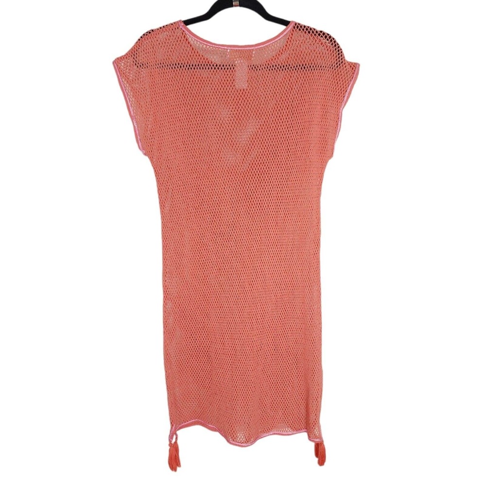 Corey Lynn Calter Womens Dress Becca Pineapple Salmon Crochet Tassel Mini M L - Picture 3 of 11